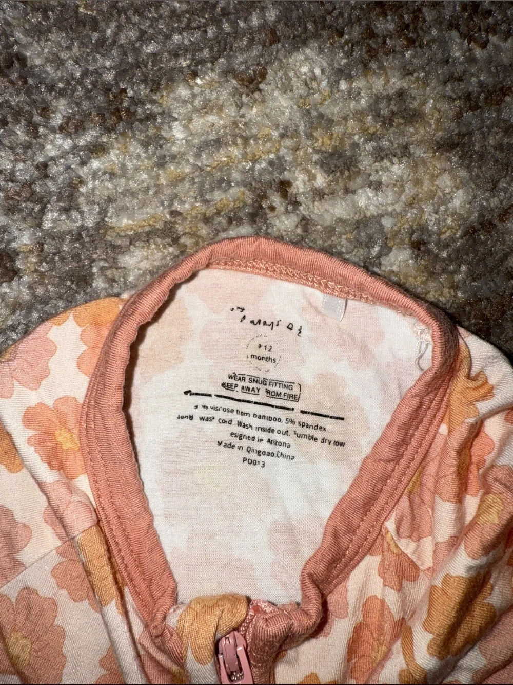 In my jammers orange floral bamboo